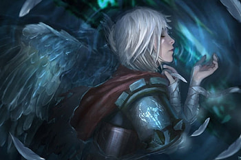 League of Legends, blue, digital, abstract, art HD wallpaper