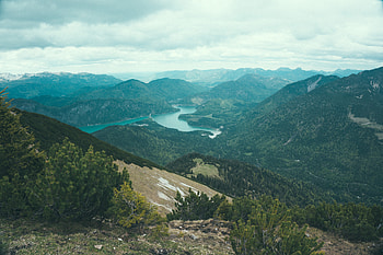 Nature, Mountains, View From Above, Lake HD wallpaper