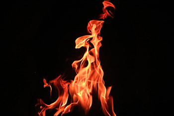 Bonfire, dark, fire, flame HD wallpaper