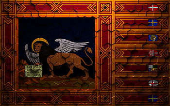 Flag of Veneto, honeycomb art, Veneto hexagons flag, Veneto, 3d hexagons art, Veneto flag HD wallpaper