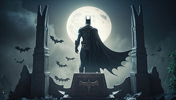 The Dark History Batman At The Joker Grave, batman, superheroes, artist, artwork, digital-art, artstation HD wallpaper