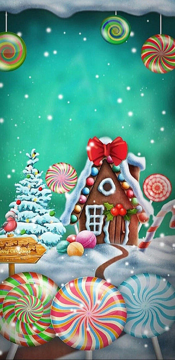 Swirl candies, Gingerbread House HD phone wallpaper