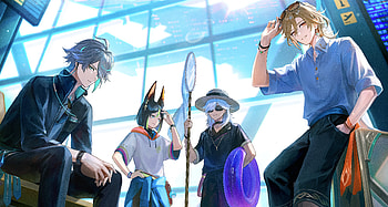 Genshin Impact Legends: Al-haitham, Cyno, Kaveh & Tighnari Ultra, Genshin Impact, Al-haitham (Genshin Impact), Cyno (Genshin Impact), Kaveh (Genshin Impact), Tighnari (Genshin Impact) HD wallpaper