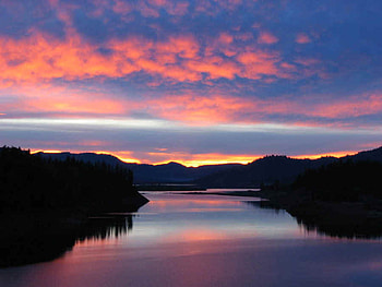 Sunset Sky, sky, nightfall, lake, sunset HD wallpaper