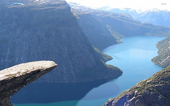 Trolltunga nature , Stunning landscape, Serene tranquility, Visual sanctuary HD wallpaper