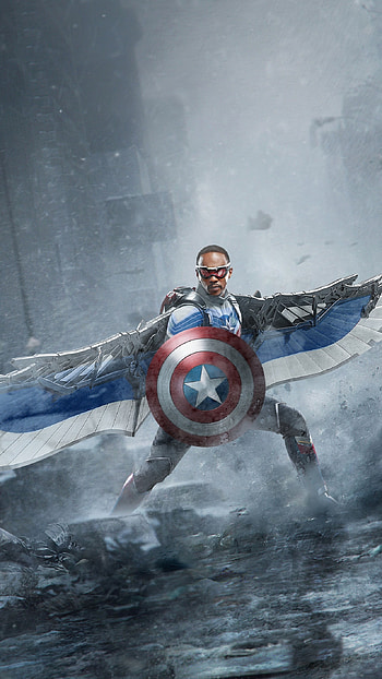 Captain America, Falcon shield, Marvel Comics, Movies HD phone wallpaper