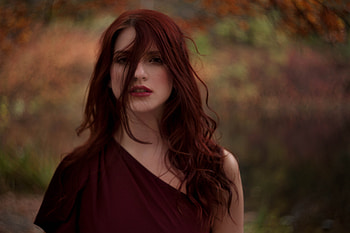 Redhead Girl Bokeh , redhead, girls, model HD wallpaper