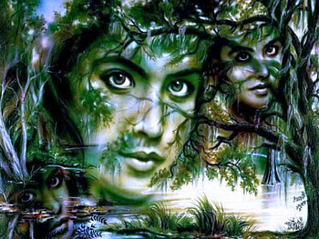 Visions, landscape, eyes, face, vision HD wallpaper