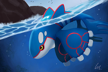 Kyogre (Anime), Artstation, Groudon and Kyogre HD wallpaper