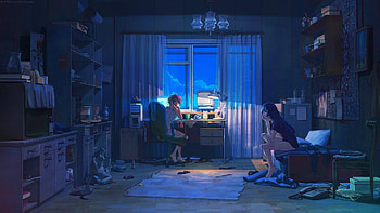 Bedroom House Anime Scenery Background HD wallpaper