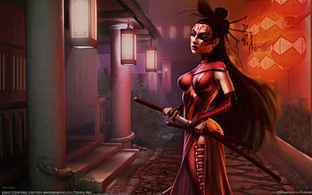samurai girl, girl, samurai HD wallpaper