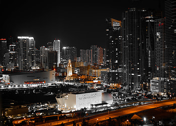 Miami, Cities, Usa, Night City, City Lights, Skyscrapers, United States HD wallpaper