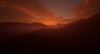 Dawn, red, dawn, Assassin's Creed Shadows, landscape HD wallpaper