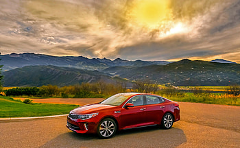 Mountains, Kia, Cars, Side View, Optima HD wallpaper