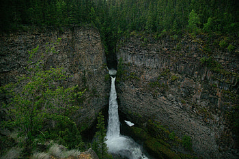 Nature, Water, Trees, Waterfall, Precipice, Break HD wallpaper