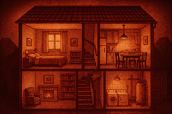 Cutaway View of Cozy Home Interior, house, interior, furniture HD wallpaper
