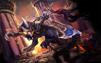 giant blade warrior, beast, blade, attack, warrior HD wallpaper