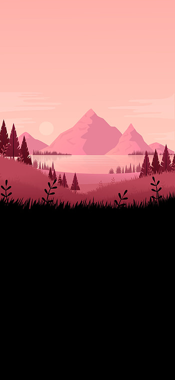 BLACK AMOLED MINIMALIST NATURE LANDSCAPE , Minimalist Mobile HD phone wallpaper