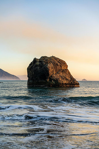 Nature, Sky, Sea, Waves, Rock, Stone HD phone wallpaper