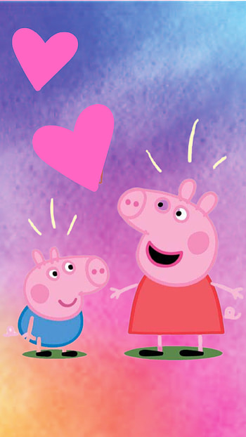 peppa pig, love HD phone wallpaper
