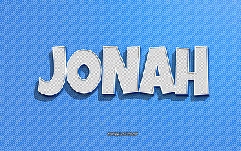 Jonah, blue lines background, with names, Jonah name, male names, Jonah greeting card, line art, with Jonah name HD wallpaper