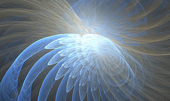 Ultra Background - Blue Angel Wing Fractal This U for HD wallpaper