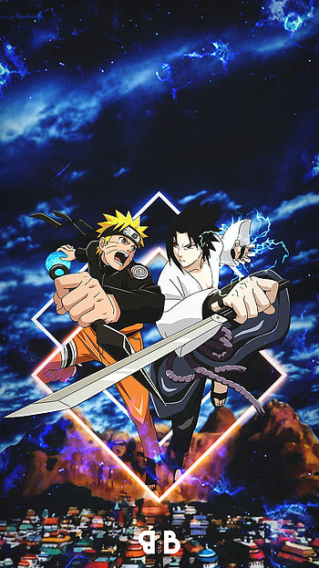 Naruto x Sasuke, uchiha, uchiwa, Naruto Shippuden, naruto uzumaki, anime HD phone wallpaper