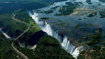 Victoria Falls, -perfect scenery, Natural wonder, Waterfalls paradise HD wallpaper