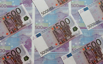 500 euro banknotes, background with euro, European Union, background with 500 euro, money background, finance HD wallpaper