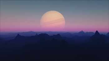 Moon In The Close Orbit With Ringed Gas , moon, artist, artwork, digital-art, deviantart HD wallpaper