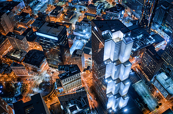 Cities, Night, Architecture, City, Building, View From Above, Megalopolis, Megapolis HD wallpaper