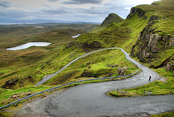 Nature, Mountains, Road, Scotland, Human, Person, Bends HD wallpaper