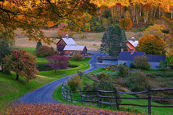 Vermont village, Fall scenery, que roads, Nature's canvas HD wallpaper