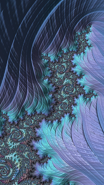 Fractal Art for your Smart or Tablet, blue, CGI, psychedelic, trippy, Abstract, fractal, abstract blue HD phone wallpaper