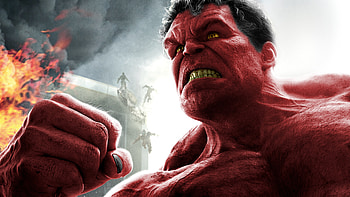 Red Hulk , red, hulk, artist, deviantart, superheroes HD wallpaper