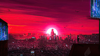 Alone Cyberpunk Morning , cyberpunk, morning, artist, artwork, digital-art, artstation HD wallpaper