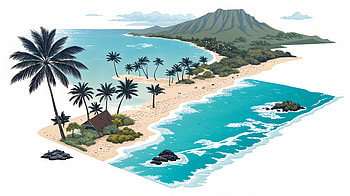 Hawaiian Coastline — Ultra, Hawaii, beach, palm tree, ocean, island HD wallpaper