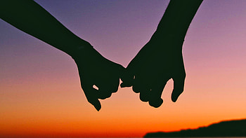 Valentine Couple Hands Silhouette HD wallpaper