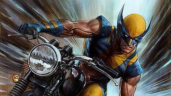 Wolverine On Bike, wolverine, superheroes, artwork, art HD wallpaper