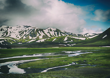 Nature, Grass, Mountains, Iceland, Landmannalagar HD wallpaper