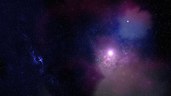 Capture the beauty of a starry night with a vibrant nebula and distant constellations. HD wallpaper