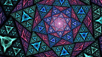 Mosaic, Fractals HD wallpaper