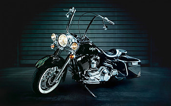 Black Harley, motorcycle, bike, black, harley HD wallpaper