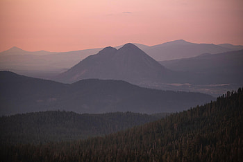 Nature, Trees, Mountains, Twilight, Vertex, Dusk, Tops HD wallpaper