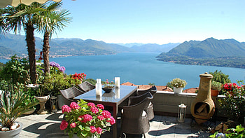 Mountains, Italy, Lake, Miscellanea, Miscellaneous, Relaxation, Rest, View, Mood, Terrace, Enjoyment, Maggiore, Stresa, Streza HD wallpaper