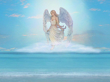 Blue Angel, angel, sky HD wallpaper