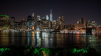 Cities, Usa, Night City, Skyscrapers, United States, Panorama, New York HD wallpaper