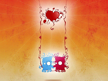 Love, Couple, Pair, , Drawing, Swing HD wallpaper
