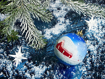 Holidays, New Year, Snow, Christmas, Ball, Christmas Tree, Decoration HD wallpaper