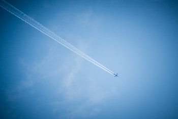 Sky, Smoke, Miscellanea, Miscellaneous, Plane, Airplane, Track, Trace HD wallpaper